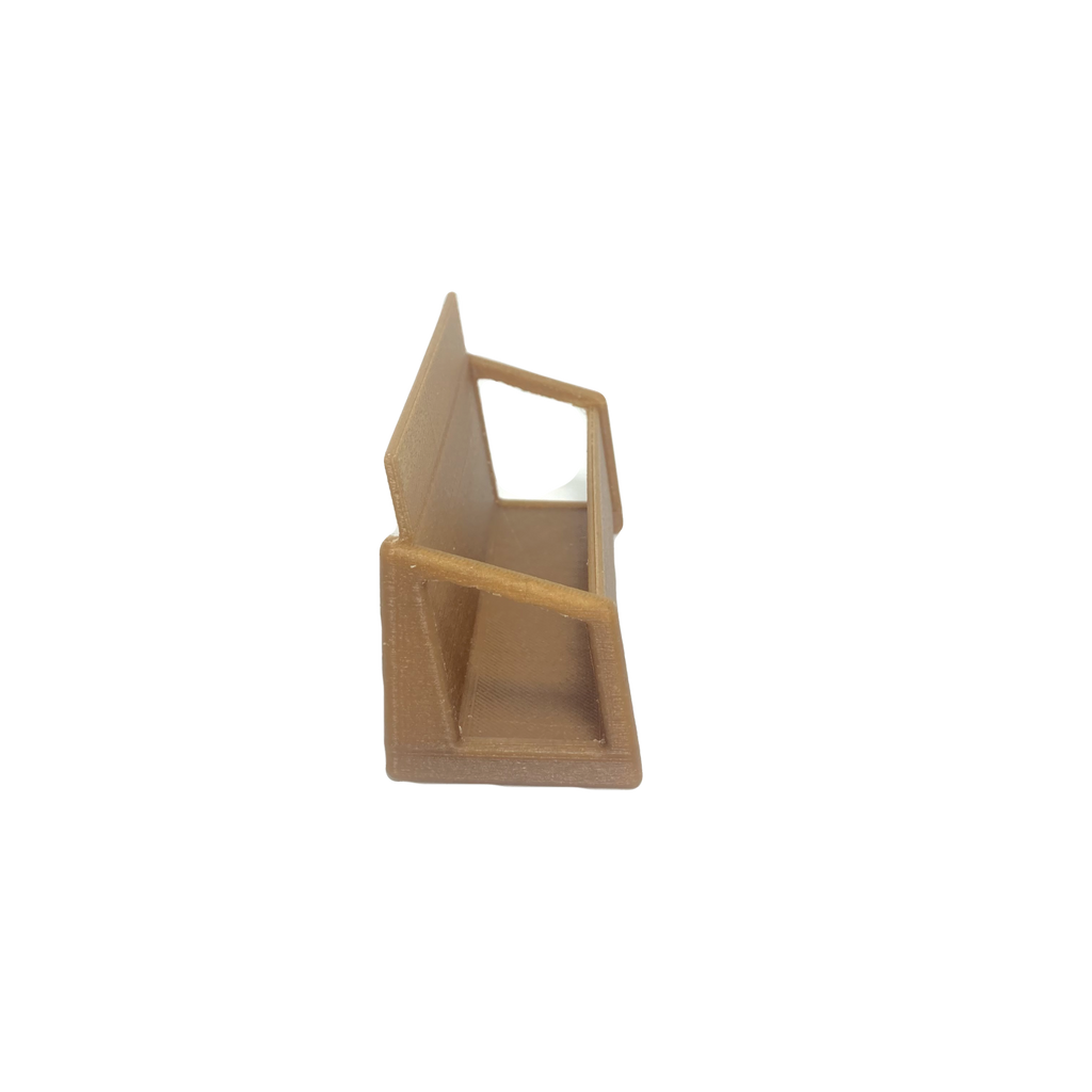 Hemp bioplastic business card holder, alternate view