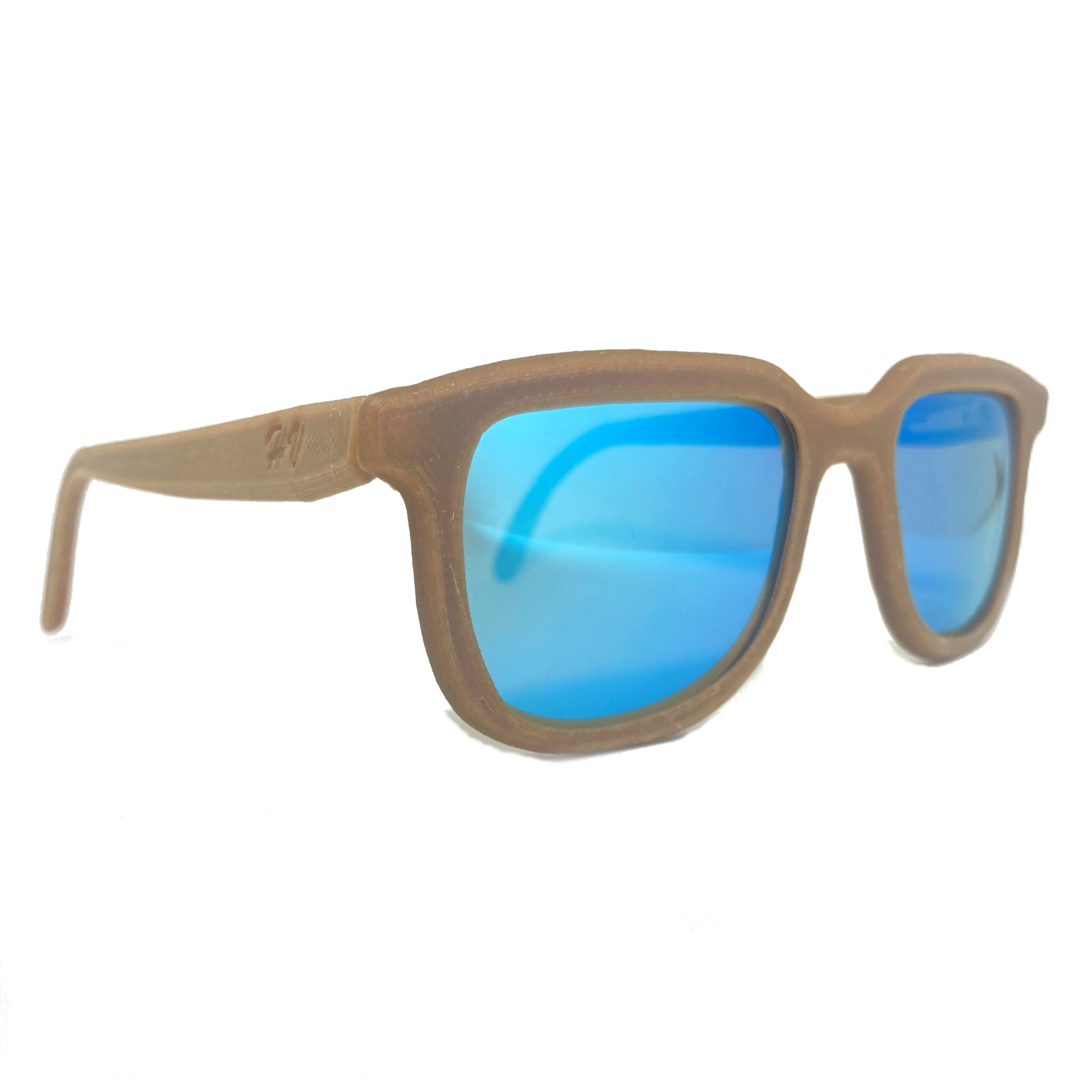 Iris hemp sunglasses with Arctic Blue mirrored lenses