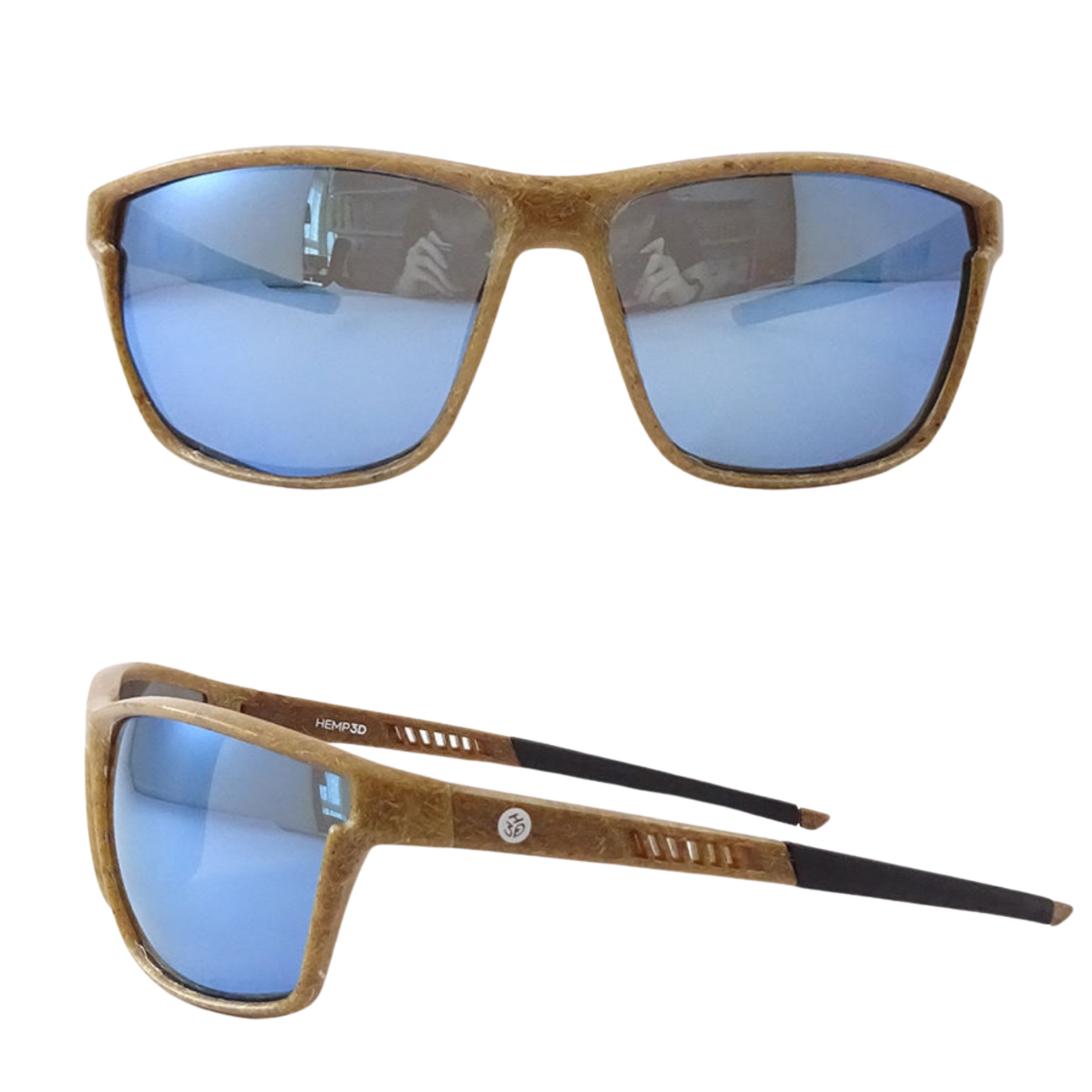RazorSun hemp sunglasses, lens detail