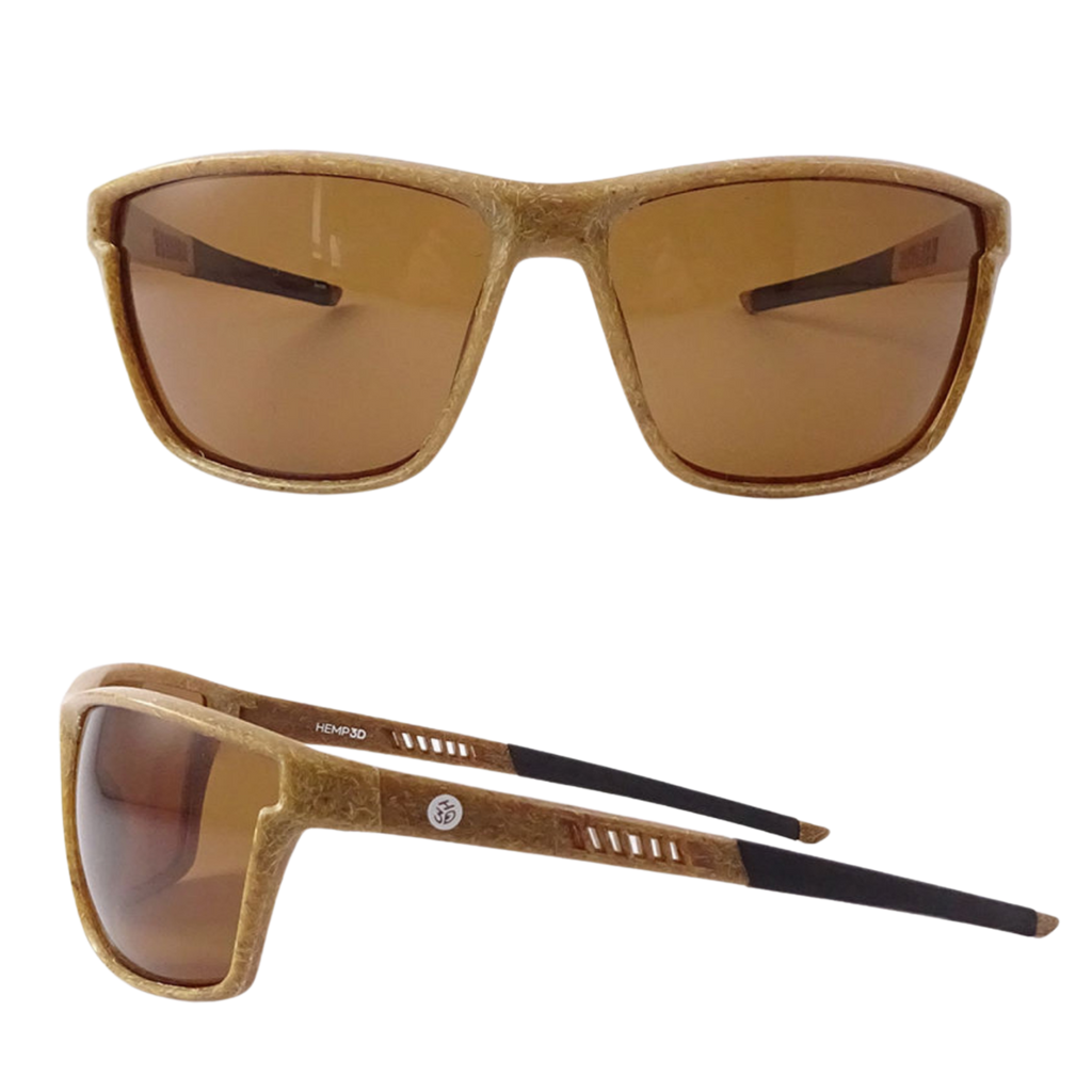 RazorSun hemp sunglasses, frame detail