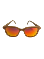 Iris hemp sunglasses in Fire Orange, front view