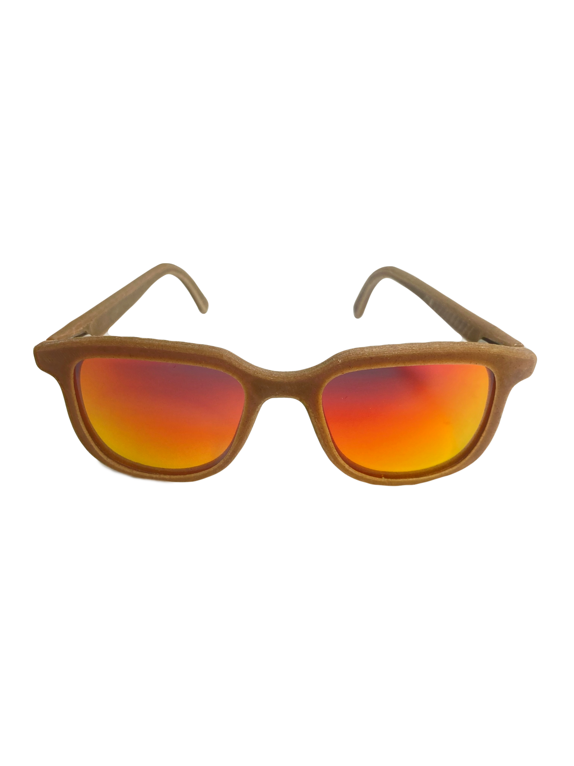 Iris hemp sunglasses in Fire Orange, front view